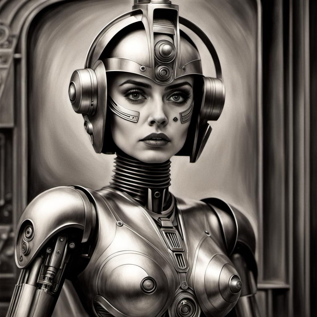 Ana de Armas as 1920s Art Deco Robot