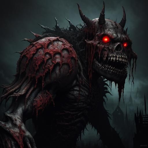 Monstrous Rampage in Ruined City: Gothic Horror