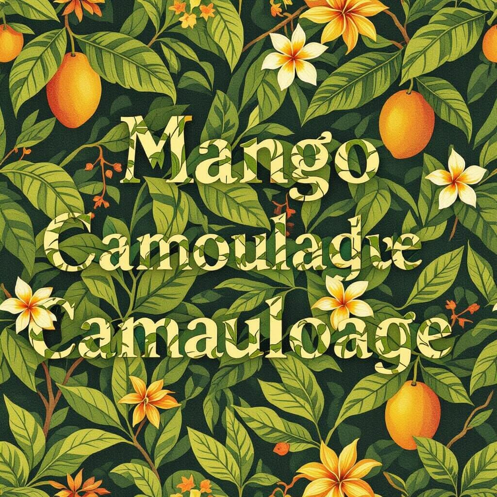 Jungle Camouflage with Hidden Words