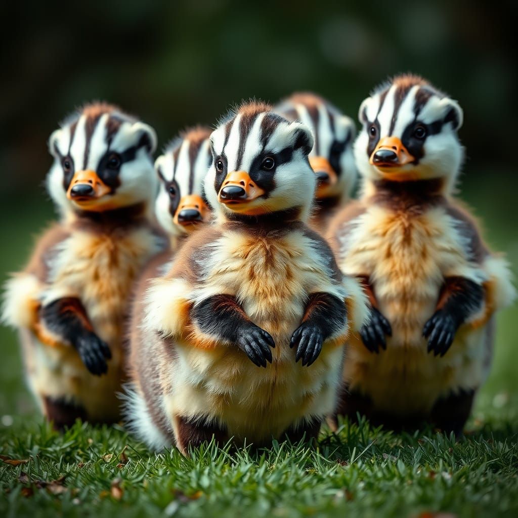 Baby Badgers in Duck Disguise