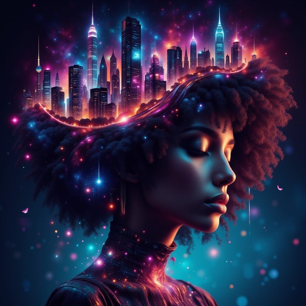 Urban Goddess with City Hair