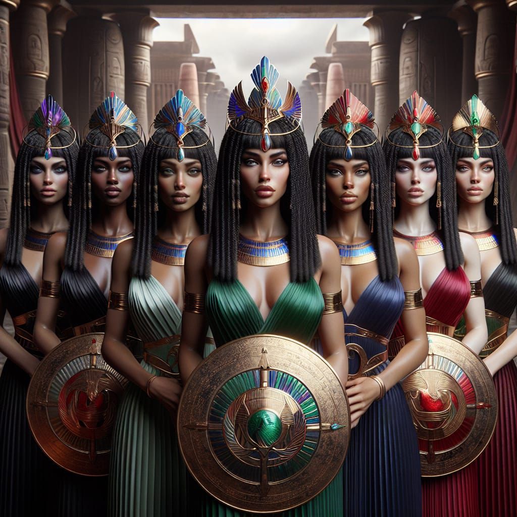 Egyptian Goddesses of Fate and Protection in Ancient Palace ...