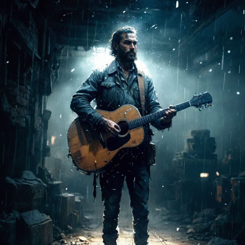 Strong Male Portrait in Realistic Style