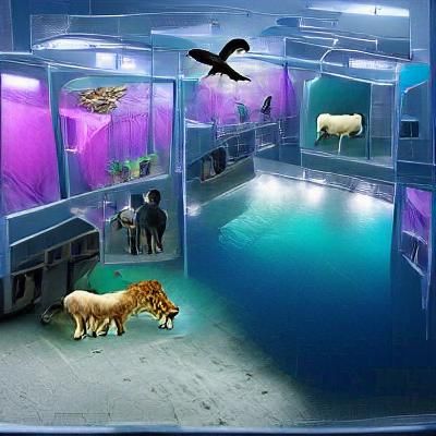 Empty Liminal Zoo and Aquarium