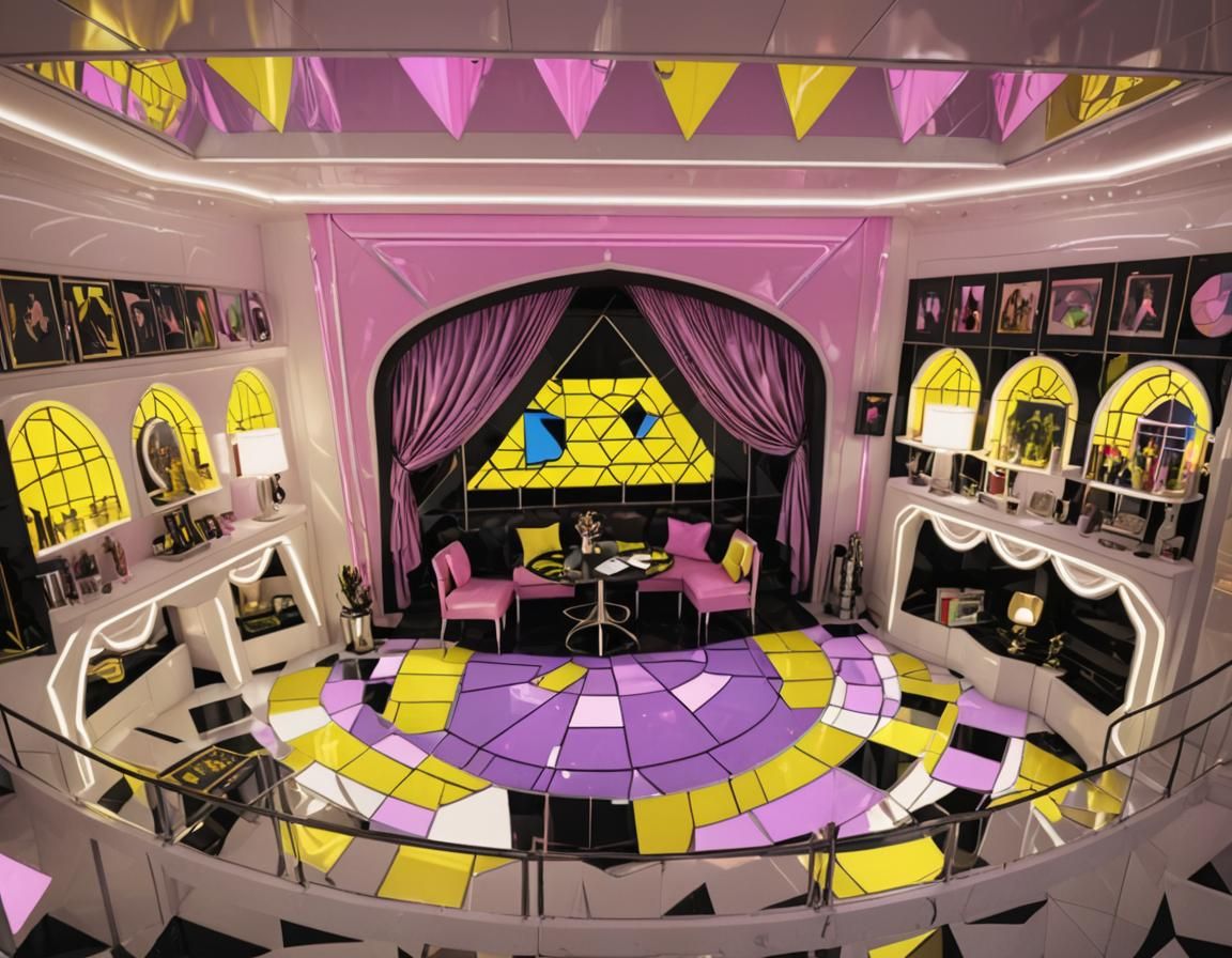 Retro-Futuristic Living Space in Nouveau Aesthetic