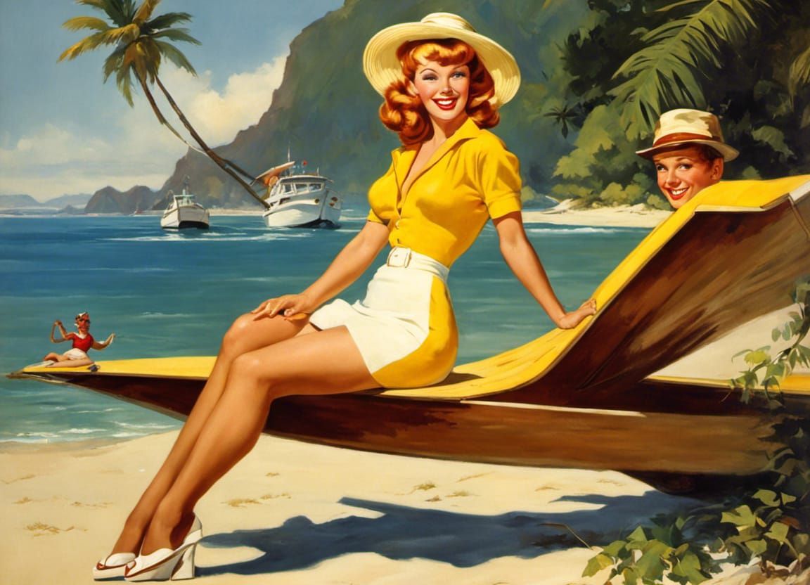 Ginger from Gilligan's Island in Pin-Up Style