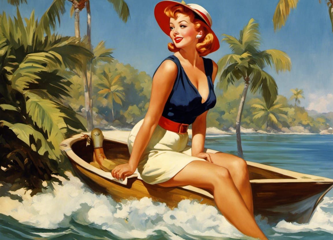 Ginger From Gilligan's Island, in Pin-Up Style