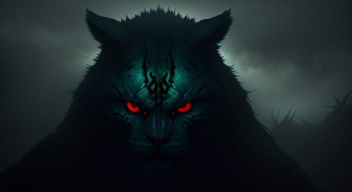 Surreal Eye with Bioluminescent Green Iris