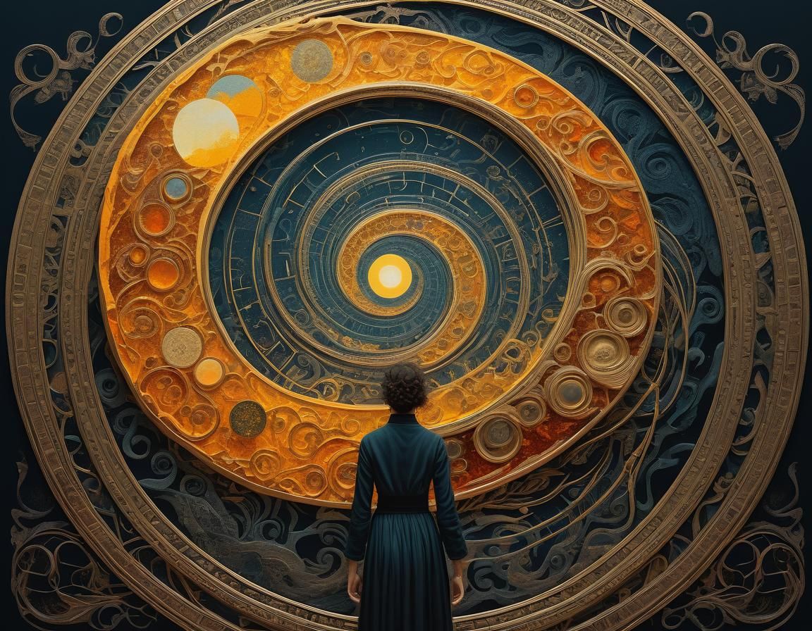 Ethereal Yoga Art in Retro Vaporwave Style