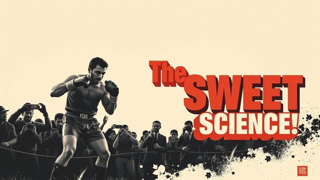 Boxer's Knockout: Minimalist Poster in Japanese Woodblock St...