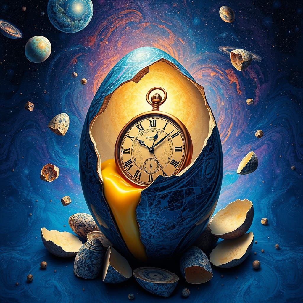 Cosmic Egg Reveals Galaxies in Surreal Explosion