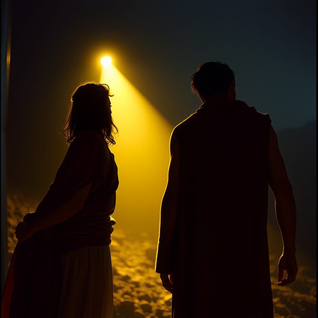 Abraham and Lot: A Cinematic Film Still