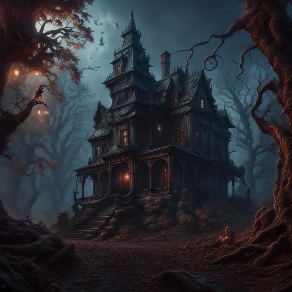 Haunting Scene in Detailed Matte Painting