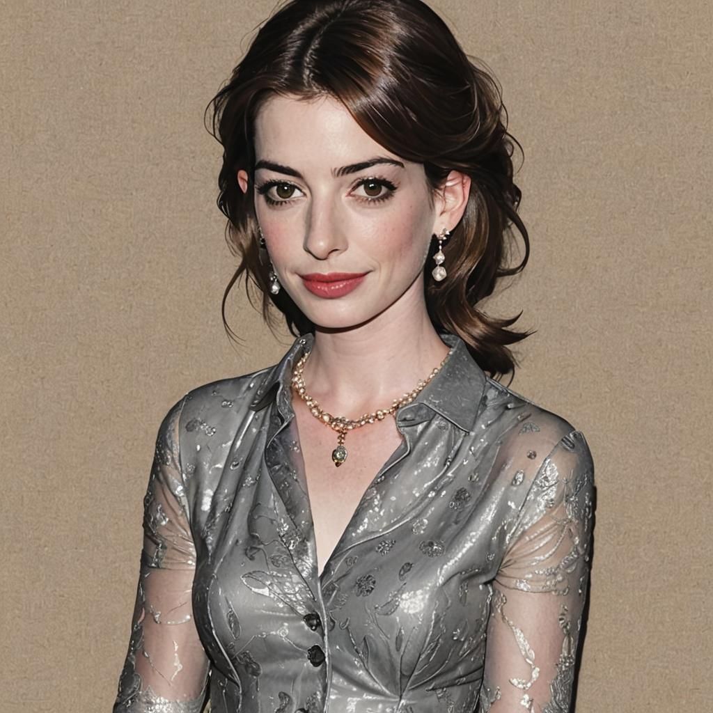 Photorealistic Portrait of Anne Hathaway