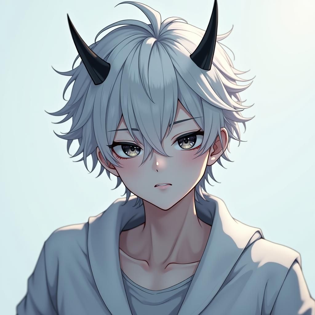 Anime Style Wight Demon Portrait in 3D