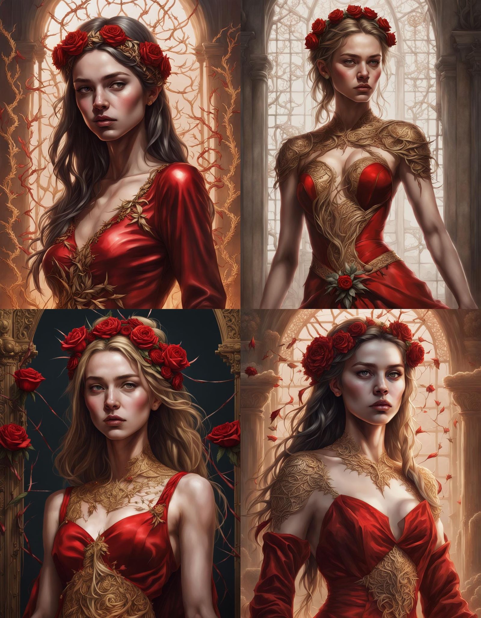 Rose Thorn Princess in Hyperrealistic Digital Art