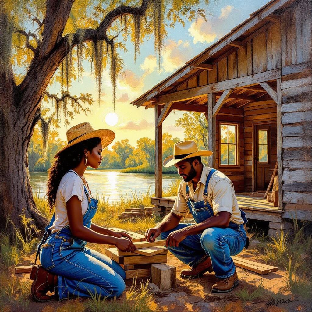 Southern Homestead Built by Cajun Man for Melanated Woman