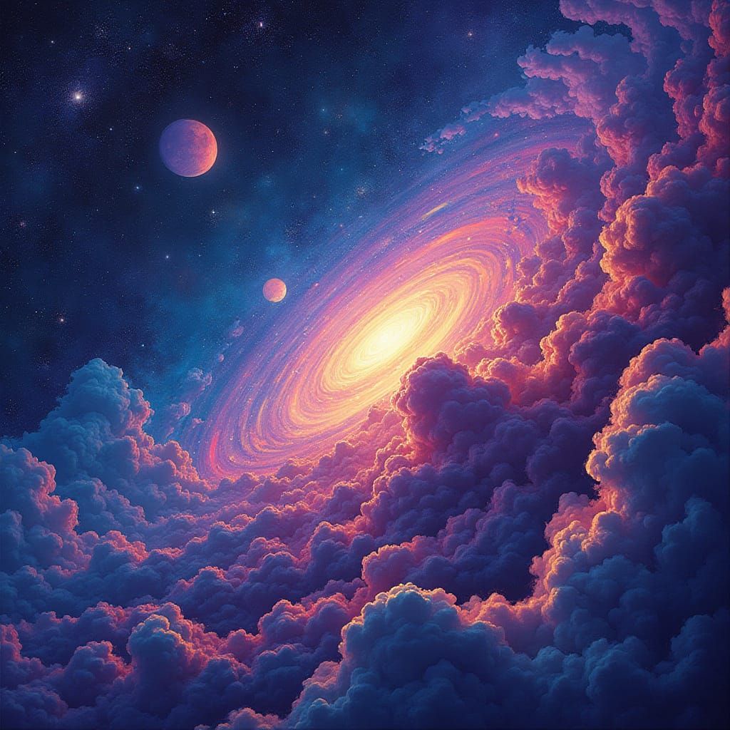 Luminous Astral Pattern in Visionary Art Style