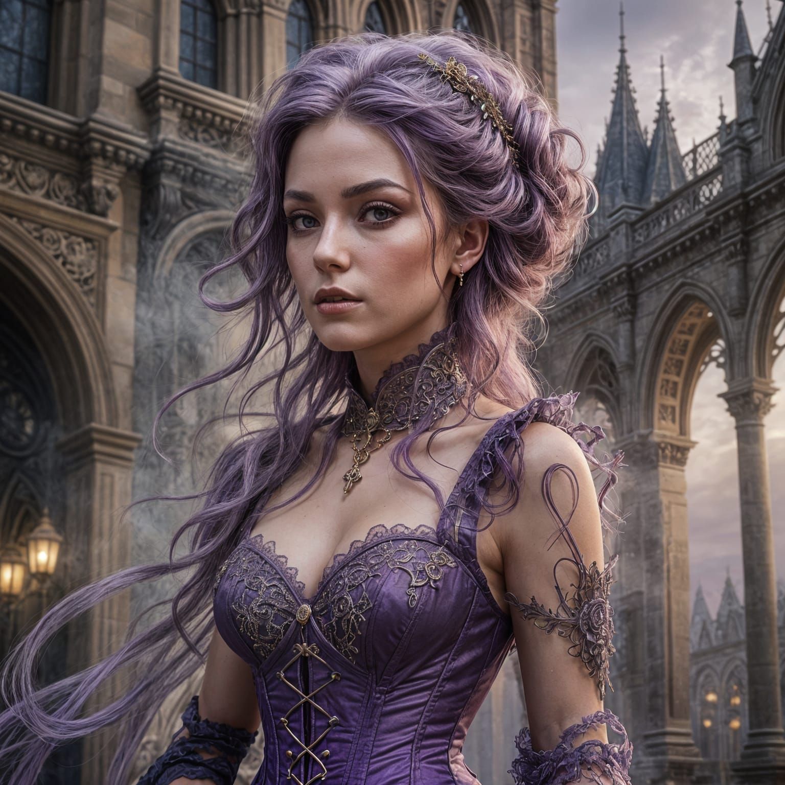 Ethereal Woman Portrait in Enchanted Forest