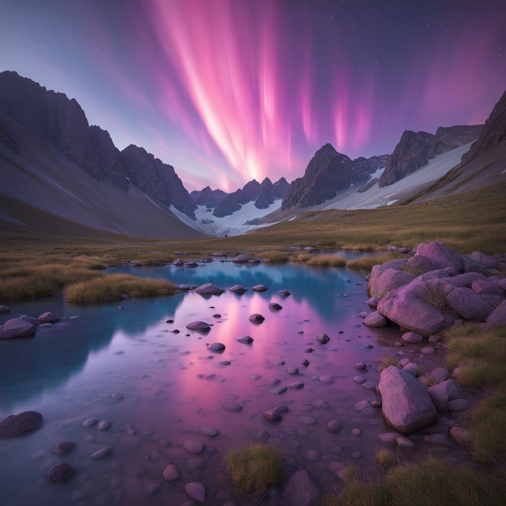 Ethereal Aurora Borealis Dance Over Serene Lake