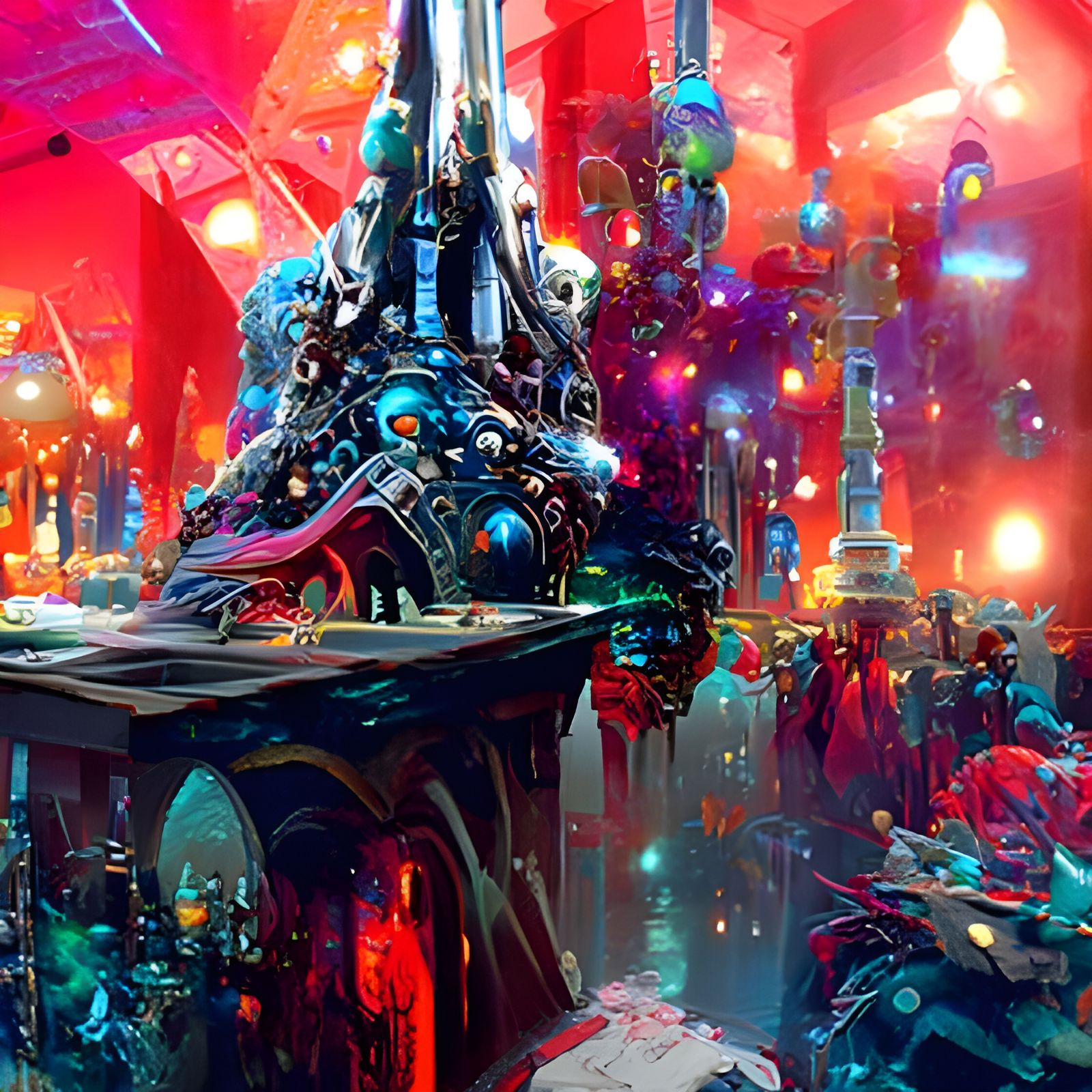 Blissful Fool with Cosmic Mandala in Hyperrealism