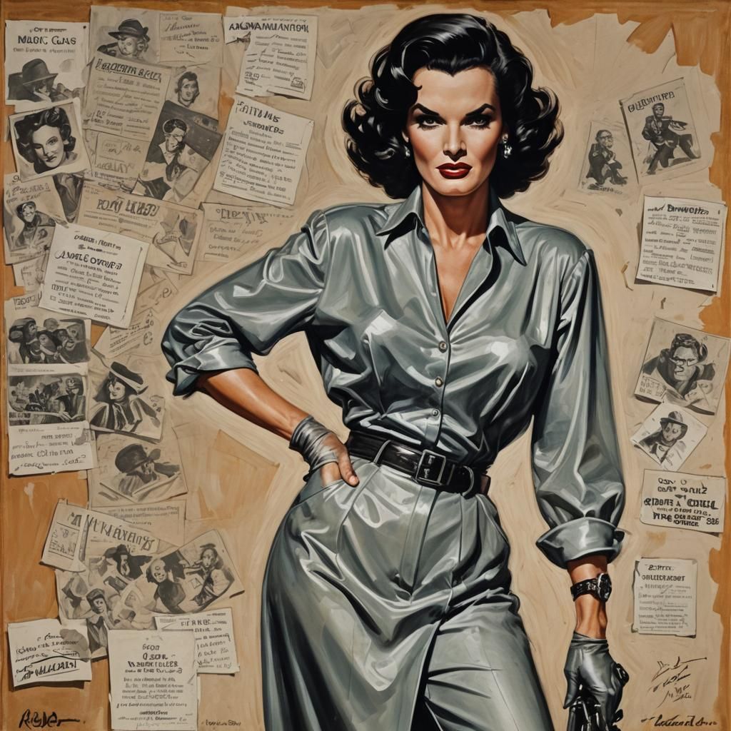 Jane Russell: Oil Painting in MAD Magazine Style