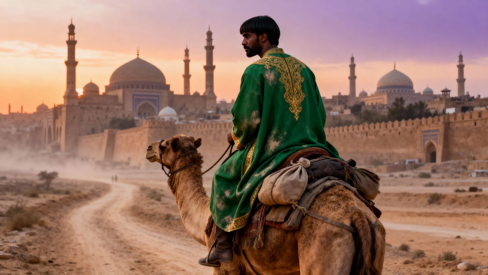 Abbasid Baghdad Departure at Dawn