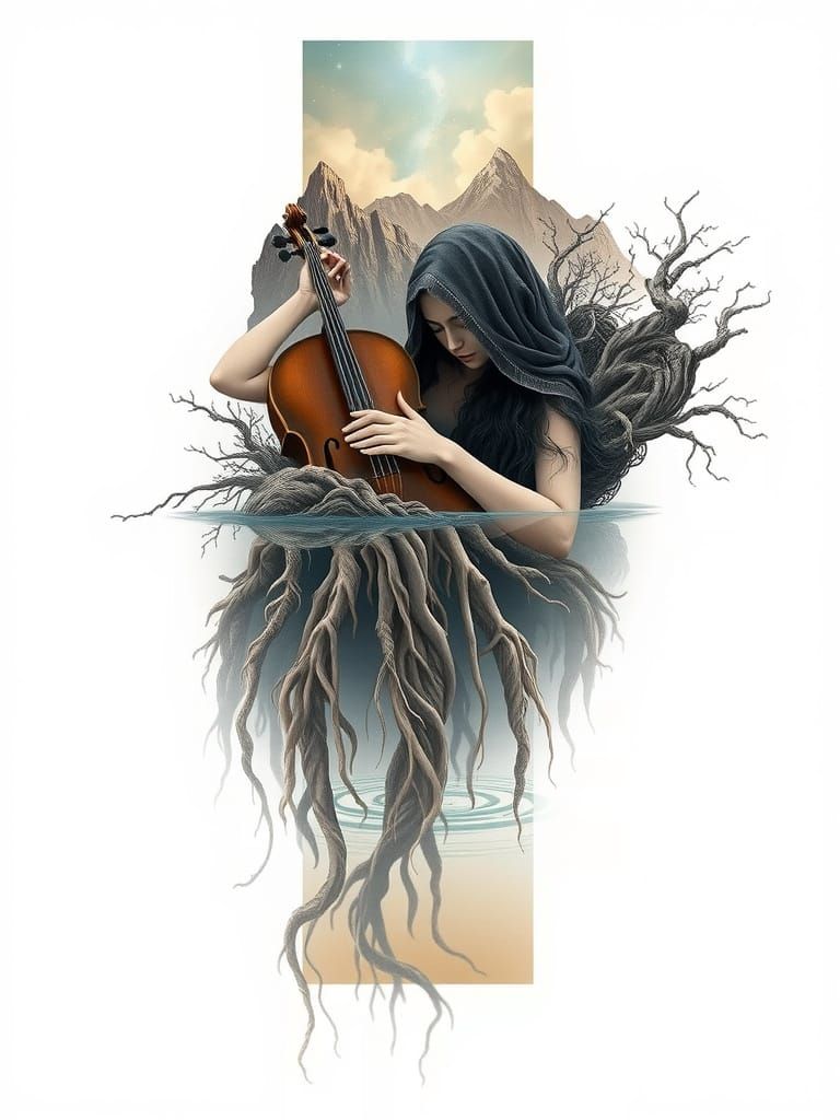 Sacred Mountain Goddess in Celestial Hush