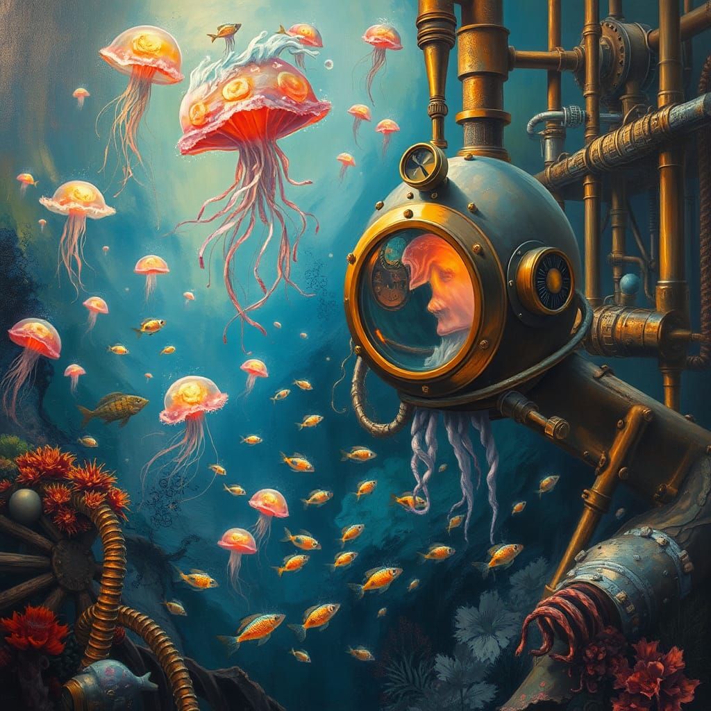 Surreal Steampunk Aquarium