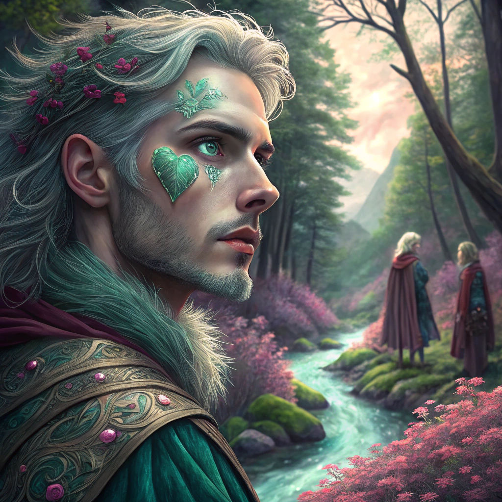 Mystical Man in Forest, Inspired by Surrealism