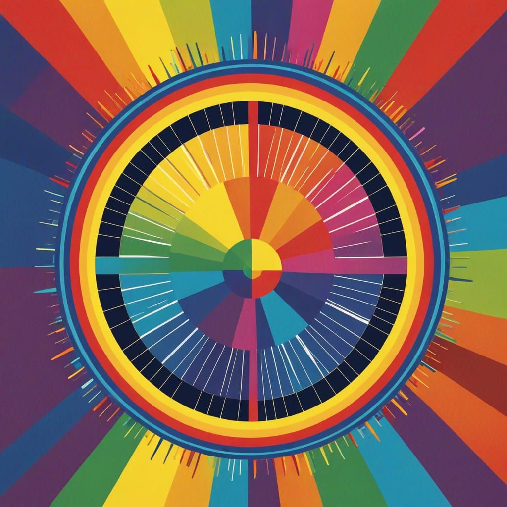 Rainbow Life Aura in Pop Art Style