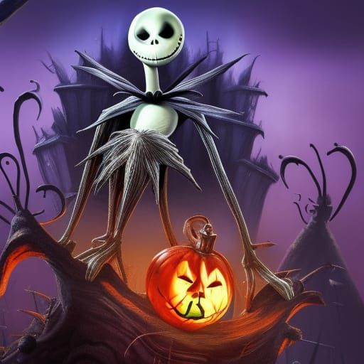 Nightmare Before Christmas: Detailed Matte Painting