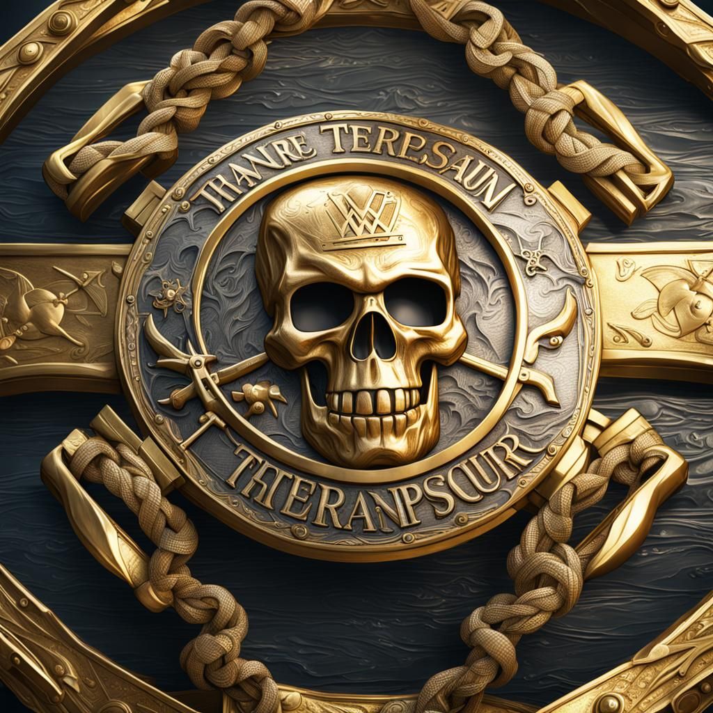 Pirate Treasure WWE Championship Belt in Gold