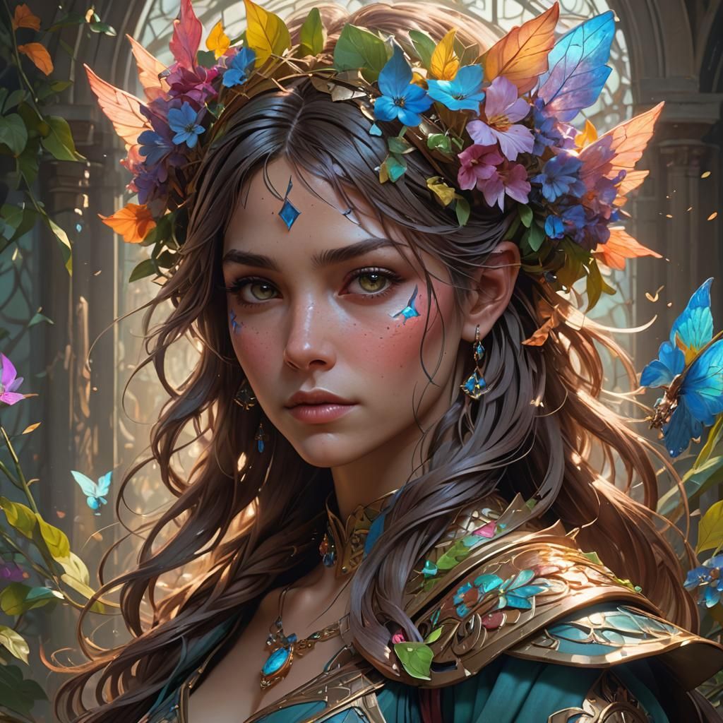 Detailed Fae Portrait in Artgerm Style