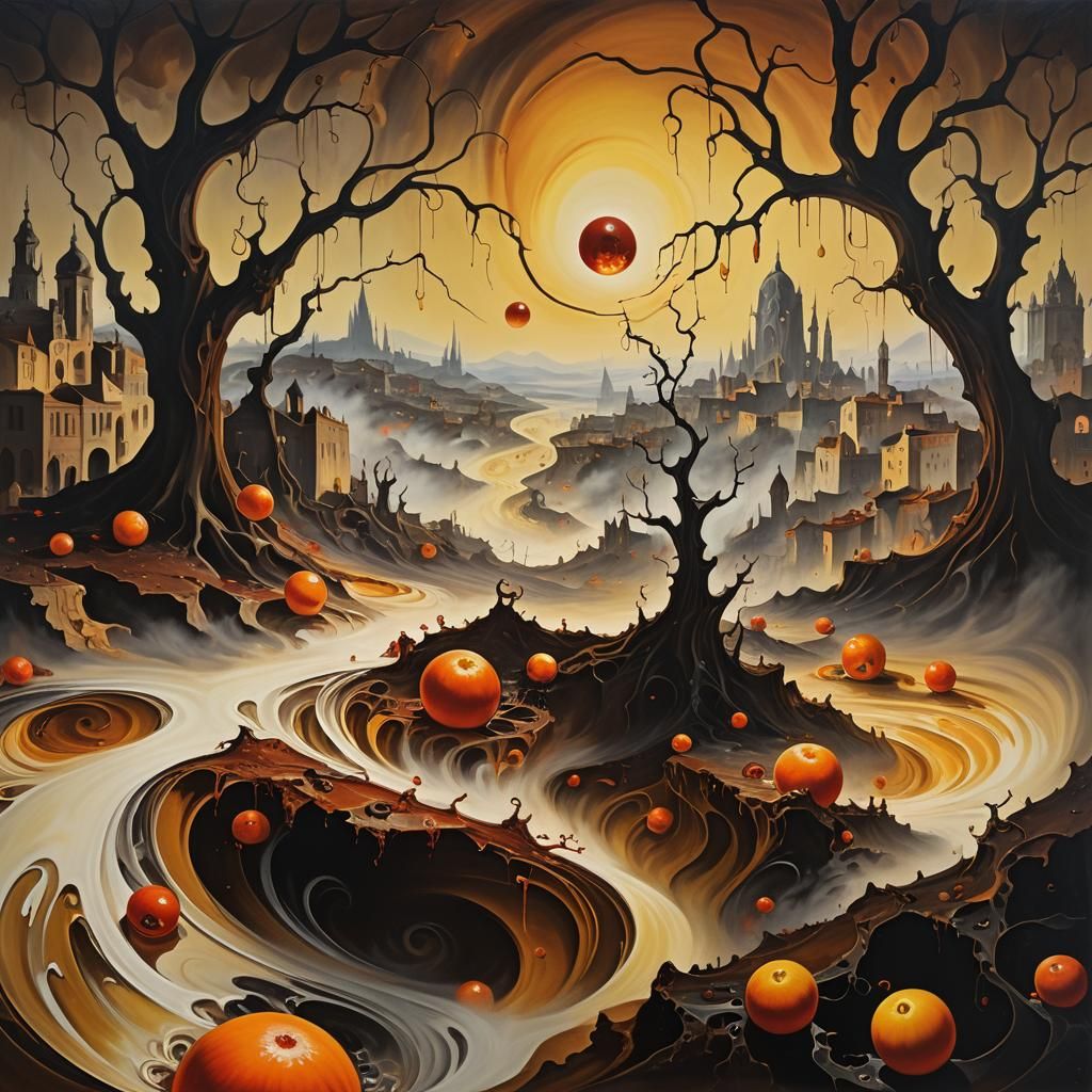 Surreal Devils in a Dali-esque Dreamscape