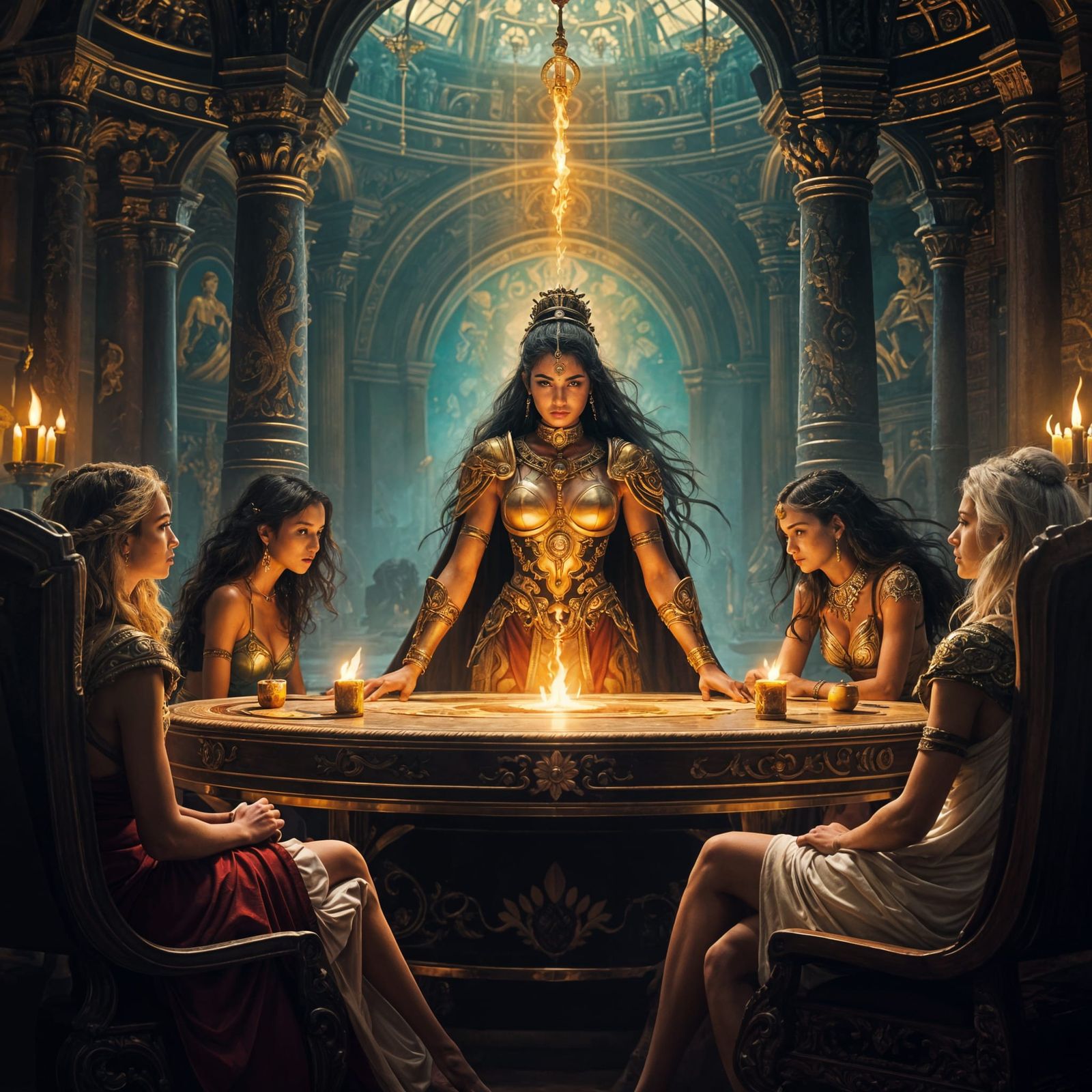 Amazonian Council Chamber in Vibrant Colors