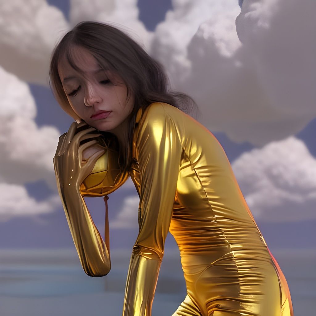 Golden Shibari: A Hyperrealistic Fusion of Art and Tech