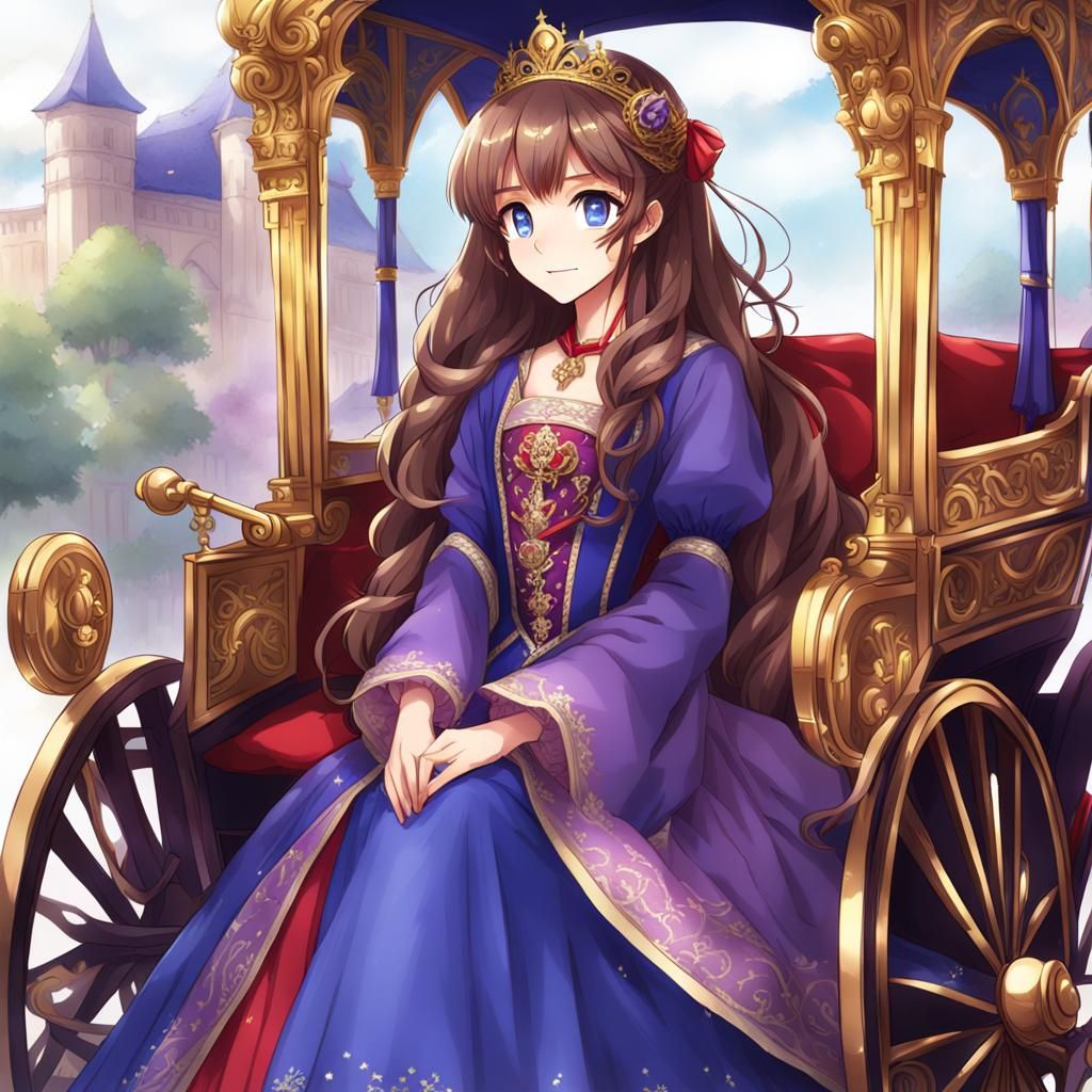 Anime Style: Teenager in Royal Gown