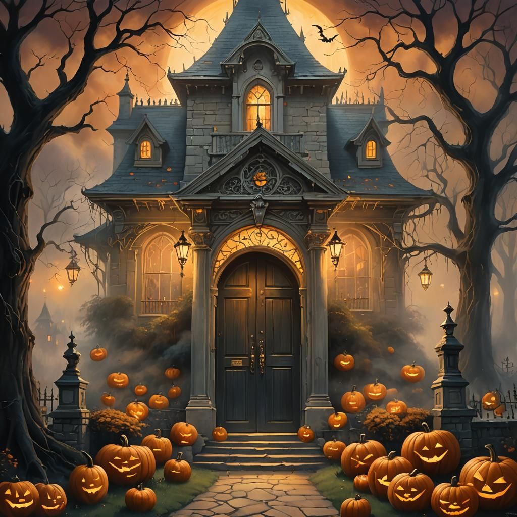 Ethereal Mansion Entrance in Fantasy Style