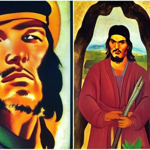 Che Guevara in Vibrant Candy Worlds by Rublev and Rivera Sty...