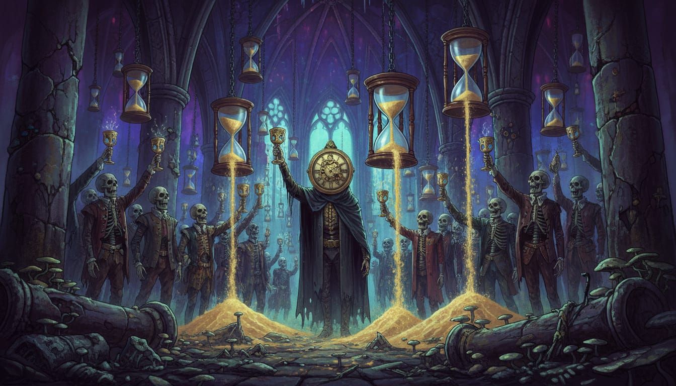 Undead Time Travelers Toast in Ethereal Cathedral