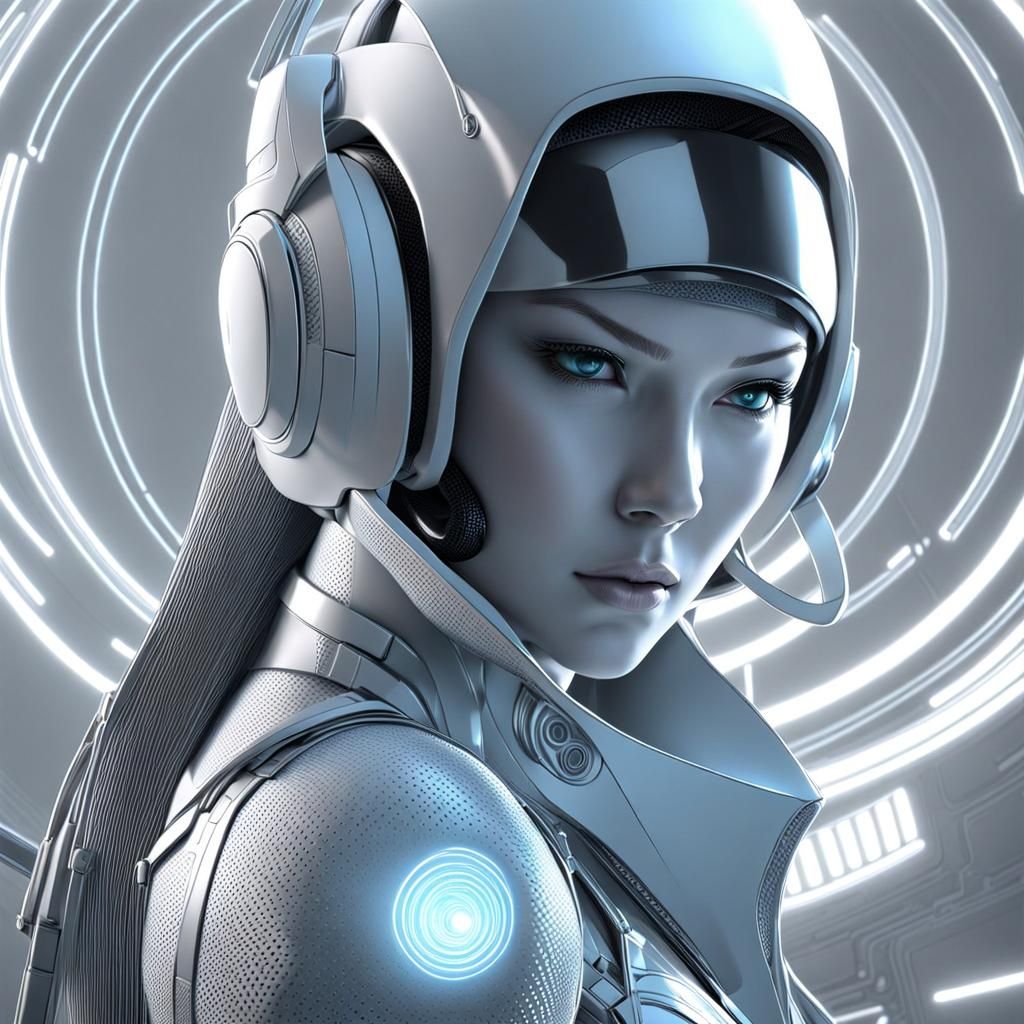 Dynamic Cyberpunk Character in 3D Comic Style