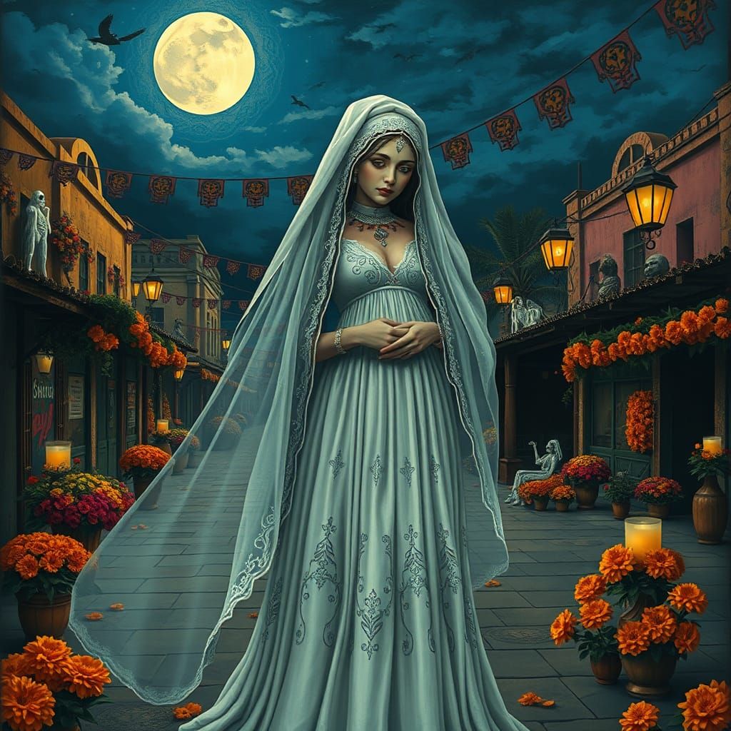 Mystical La Llorona in Dia de los Muertos Scene