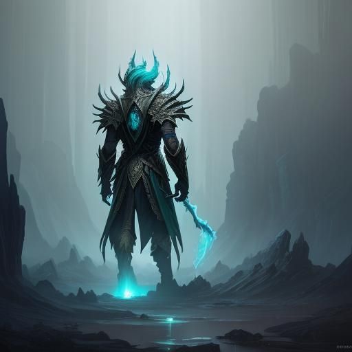 Mystical Calcite Guardian in a Mythical Environment