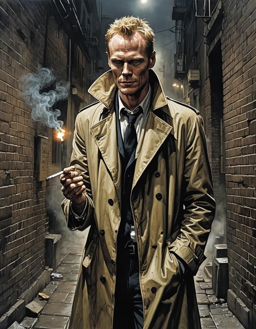 John Constantine in Dark Alley, Corben Art