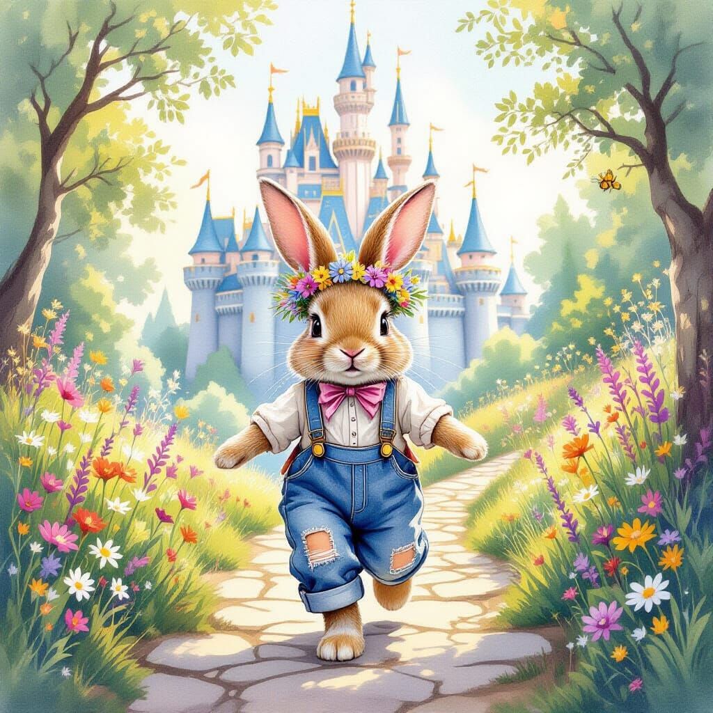 Rabbit in Fairytale Castle Grounds