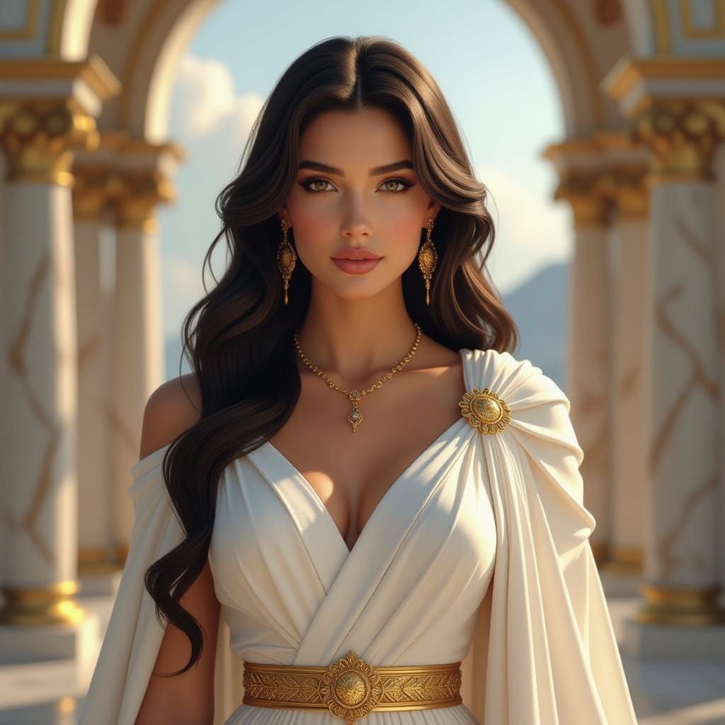 Elegant Goddess Portrait in 8K Concept Art Style