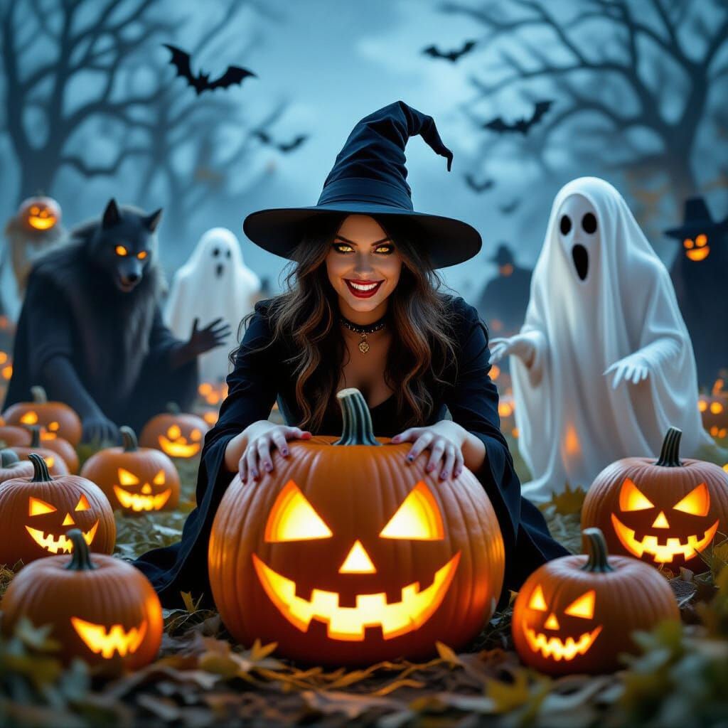 Nightmare Harvest Festival: Spooky Creatures in Pumpkin Patc...