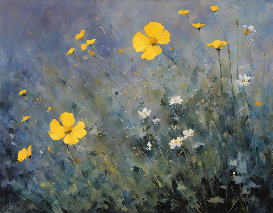 Beautiful Wildflower in Soft Pastel Colors by Old Masters