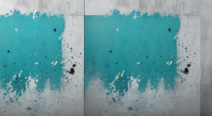 Abstract Turquoise Splatter on Concrete Texture
